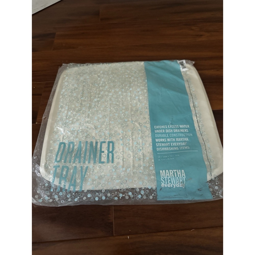 Vintage Martha Stewart Everyday Dish Drainer Tray Beige NIP 2003 Sealed